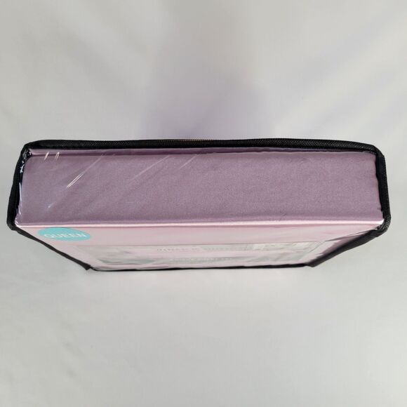 Juicy Couture Pastel Pink Satin 4pc QUEEN Sheets Set Easy Care Sleek Smooth Soft - Picture 5 of 13